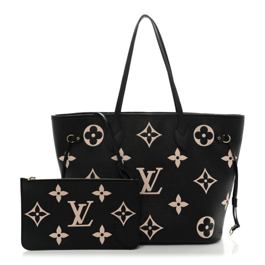 Túi Tote LV Empreinte Monogram Giant Neverfull MM Black Beige QWE1445