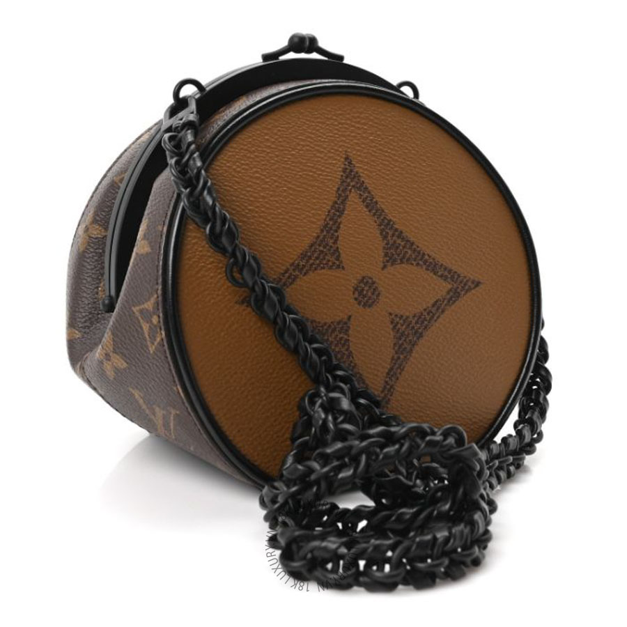 Túi tròn đeo chéo mini Louis Vuitton Reverse Monogram Giant Boursicot BC QWE612