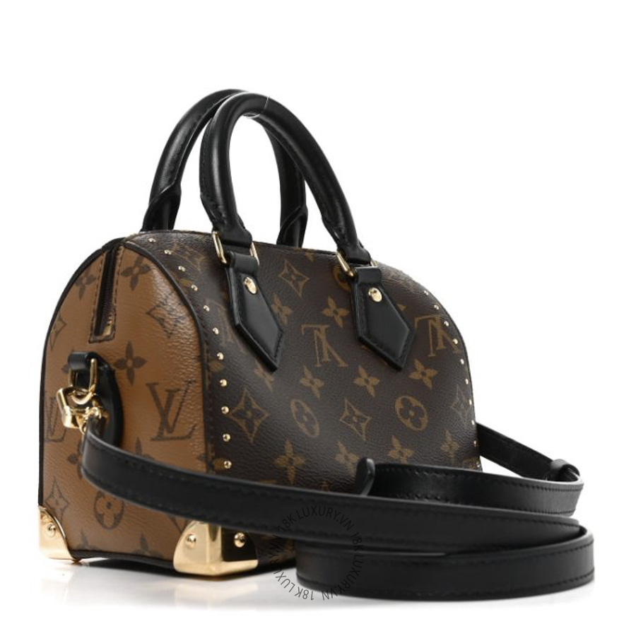 Túi Trống Đeo Chéo Louis Vuitton Reverse Monogram Speedy Trunk 20 MNGR342