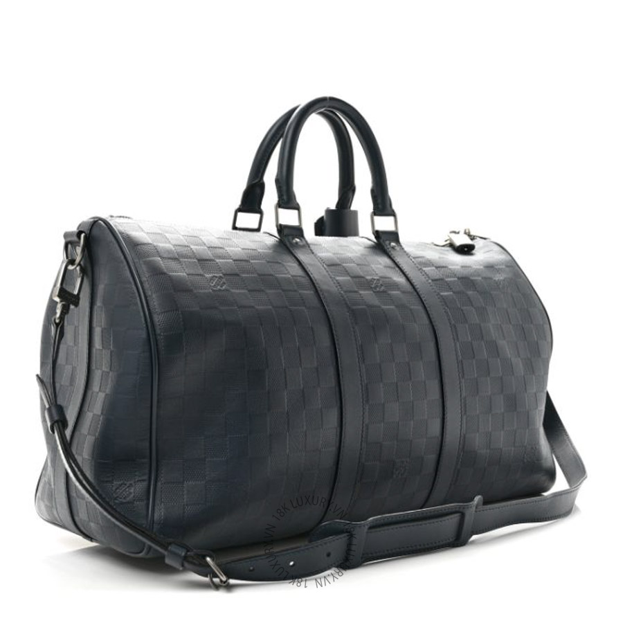 Túi Trống Du Lịch LV Damier Infini Keepall Bandouliere 45 Cosmos QWE1811