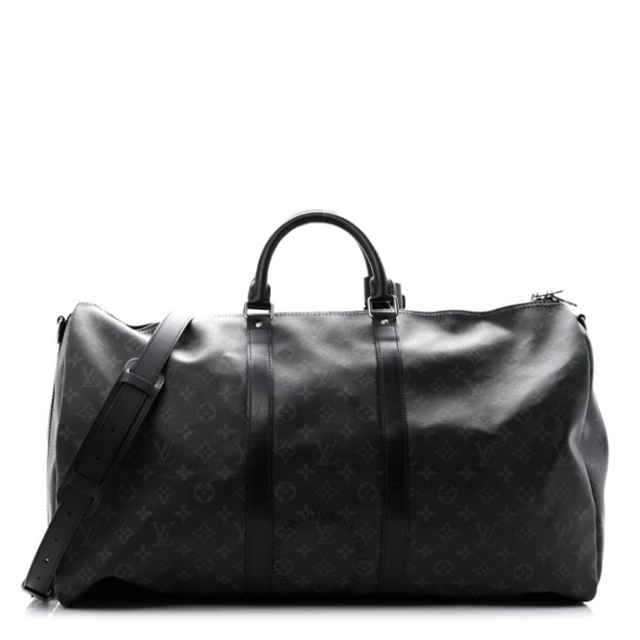 Túi Trống Du Lịch LV Monogram Eclipse Keepall Bandouliere 55 QWE1289