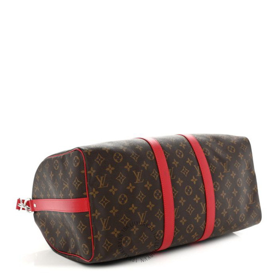 Túi trống du lịch LV Monogram Macassar LV Colormania Keepall Bandouliere 45 Sari Red QWE1119 8 Túi trống du lịch LV Monogram Macassar LV Colormania Keepall Bandouliere 45 Sari Red QWE1119