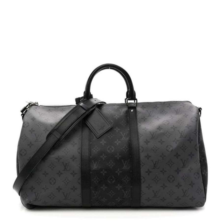 Túi trống du lịch LV Reverse Monogram Eclipse Keepall Bandouliere 50 QWE941