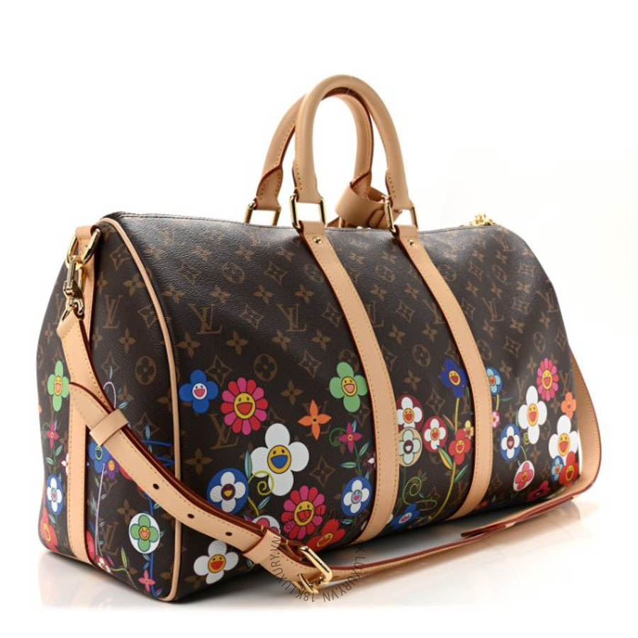 Túi Trống Du Lịch LV X TM Monogram Flowers Keepall Bandouliere 45 QWE1861