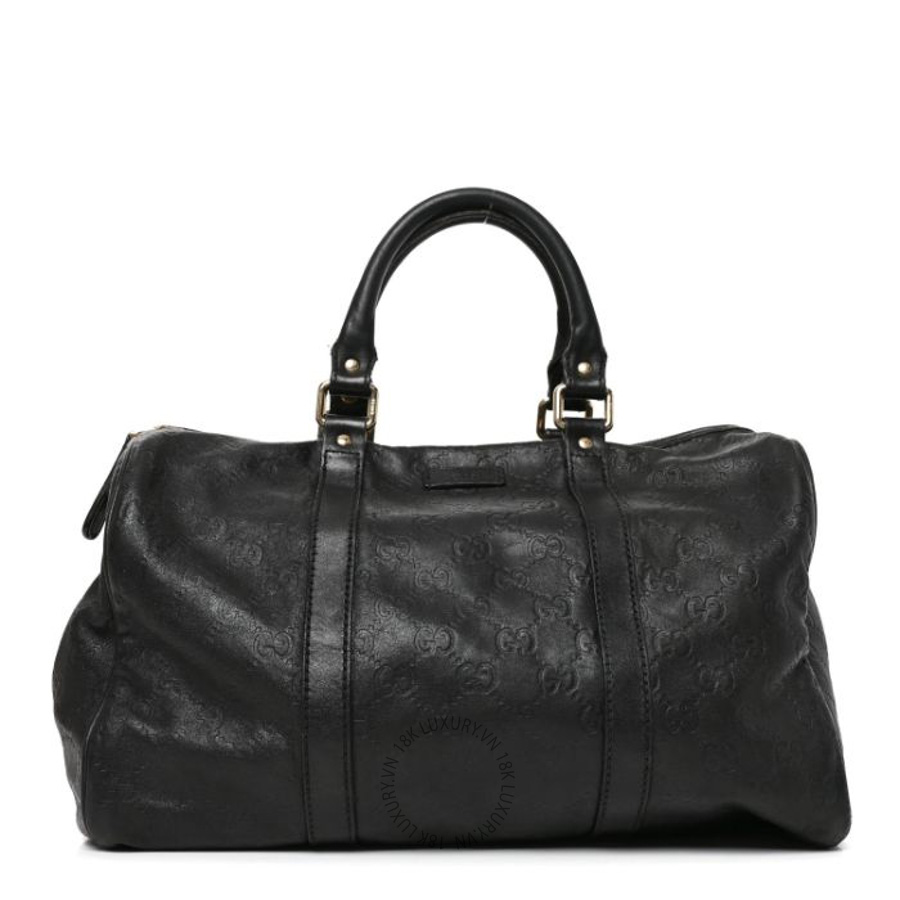 Túi trống Gucci Guccissima Medium Joy Boston Black GGC202