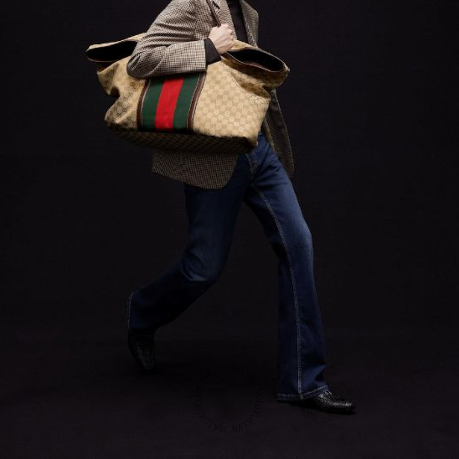 Túi Trống Gucci Medium GG duffle bag with Web 874979 FAFV9 9653 GFD369