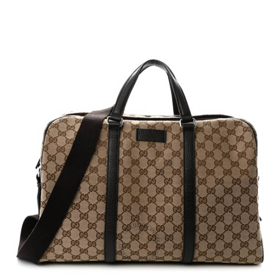 Túi trống Gucci Monogram Dollar Calfskin Boston Duffle Bag Beige Ebony Testa di Moro Marrone Scuro GGC182