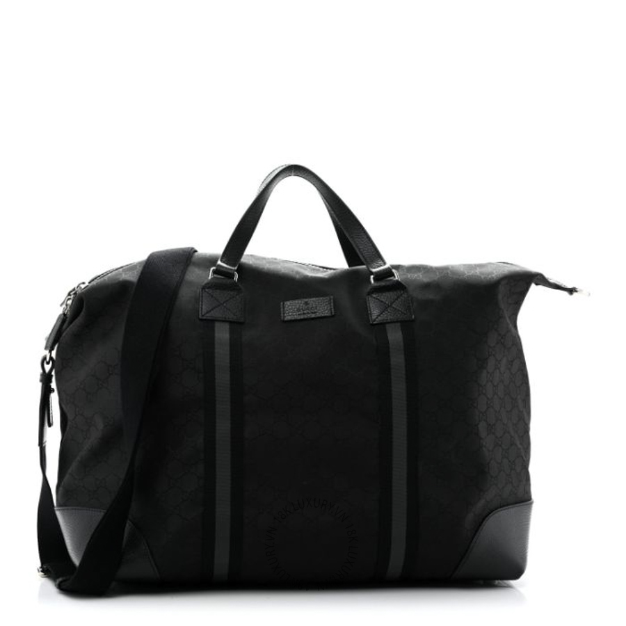 Túi trống Gucci Nylon Monogram XL Duffle Bag Black GGC323