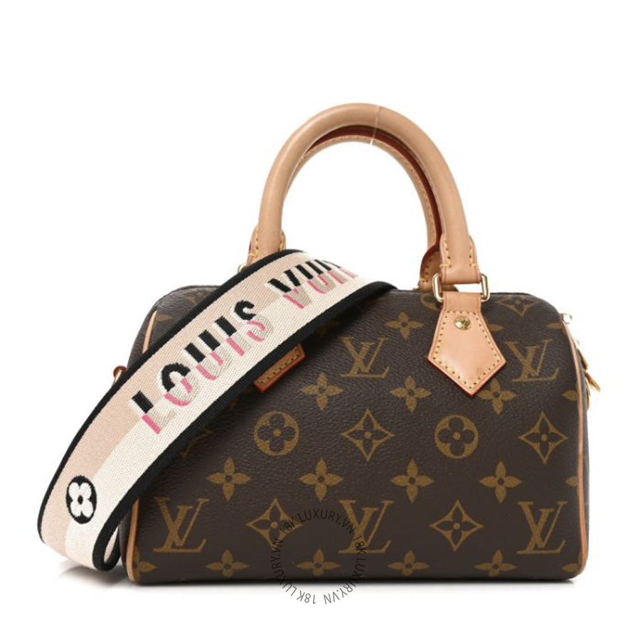 Túi Trống Louis Vuitton Monogram Speedy Bandouliere 20 Black NSBD510