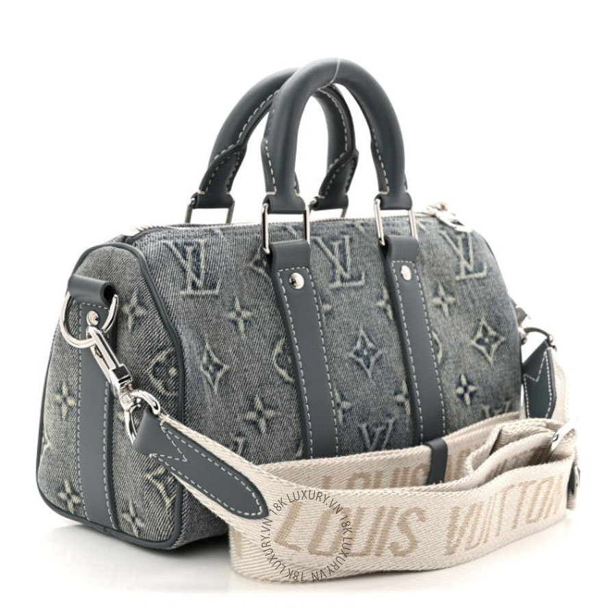Túi Trống Louis Vuitton Monogram Washed Denim Keepall Bandouliere 25 NSBD507