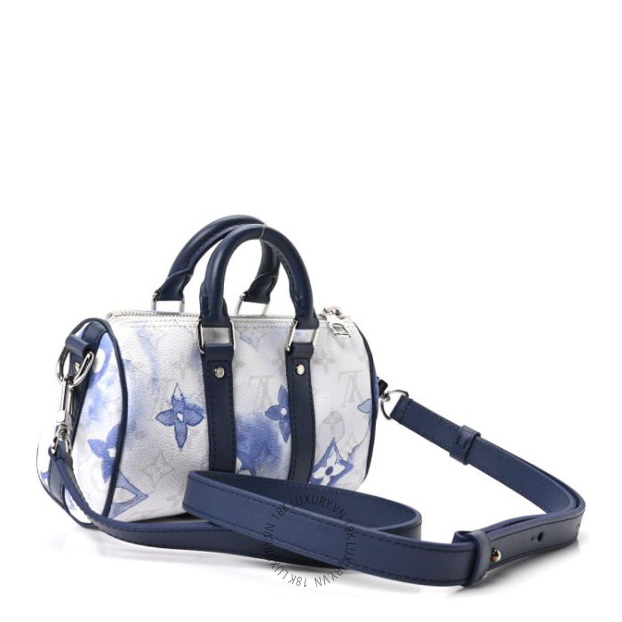 Túi Trống Louis Vuitton Monogram Watercolor Keepall XS Blue QWE1752