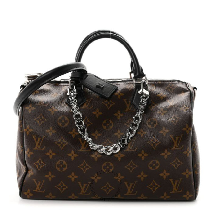 Túi Trống LV Monogram Speedy Soft 30 Dark QWE1265