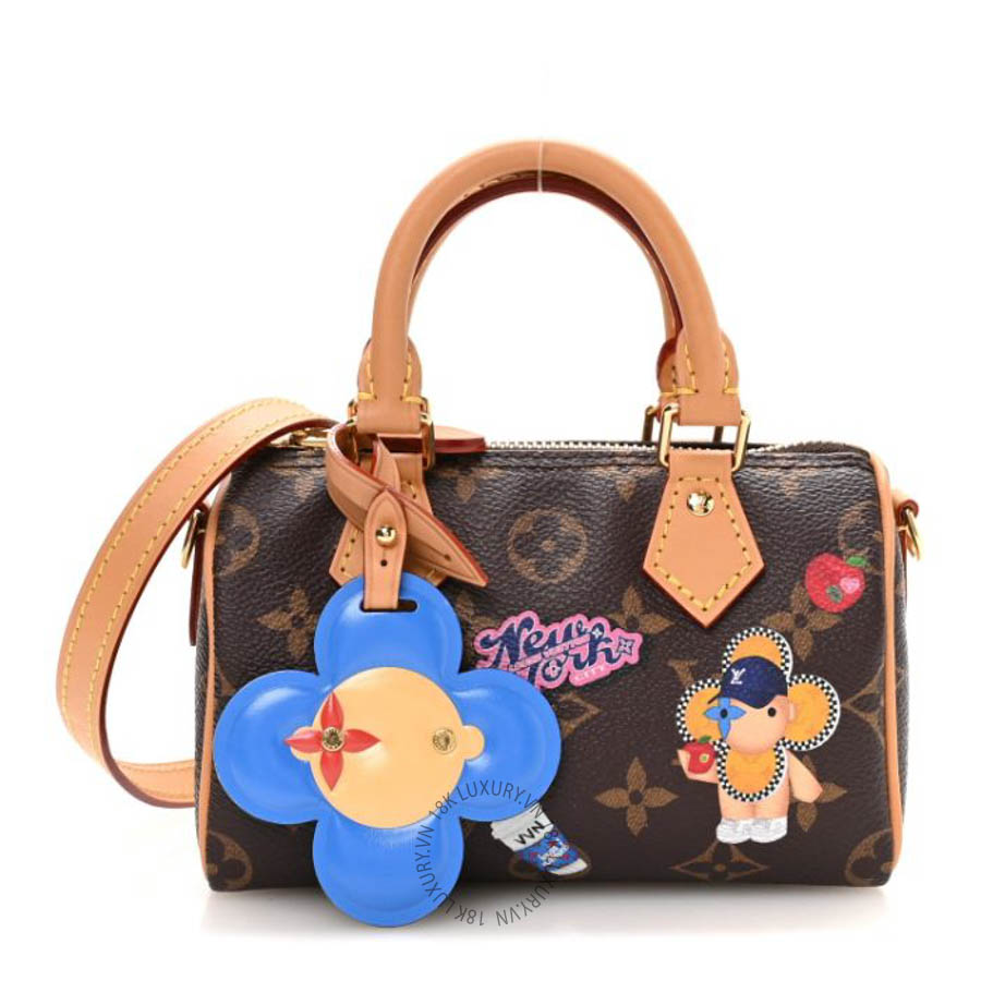 Túi trống mini đeo chéo LV Monogram 57th Street NYC Nano Speedy Yellow Cab QWE631