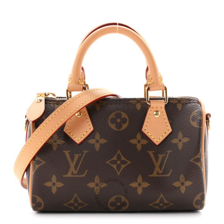 Túi trống mini đeo chéo LV Monogram Nano Speedy Bandouliere QWE849