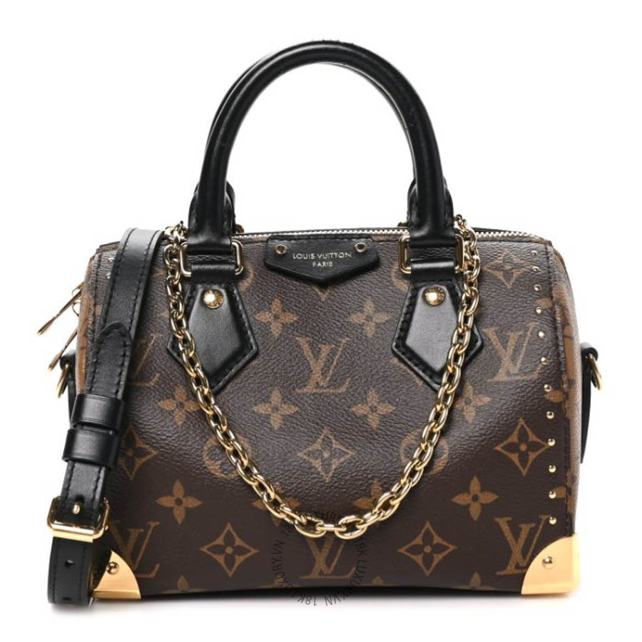 Túi trống mini đeo chéo LV Reverse Monogram Speedy Trunk 20 QWE971