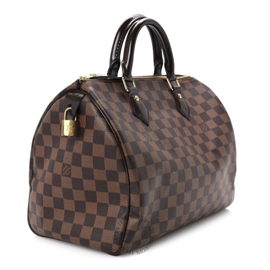 Túi trống xách đeo chéo Louis Vuitton Damier Ebene Speedy 30 QWE870