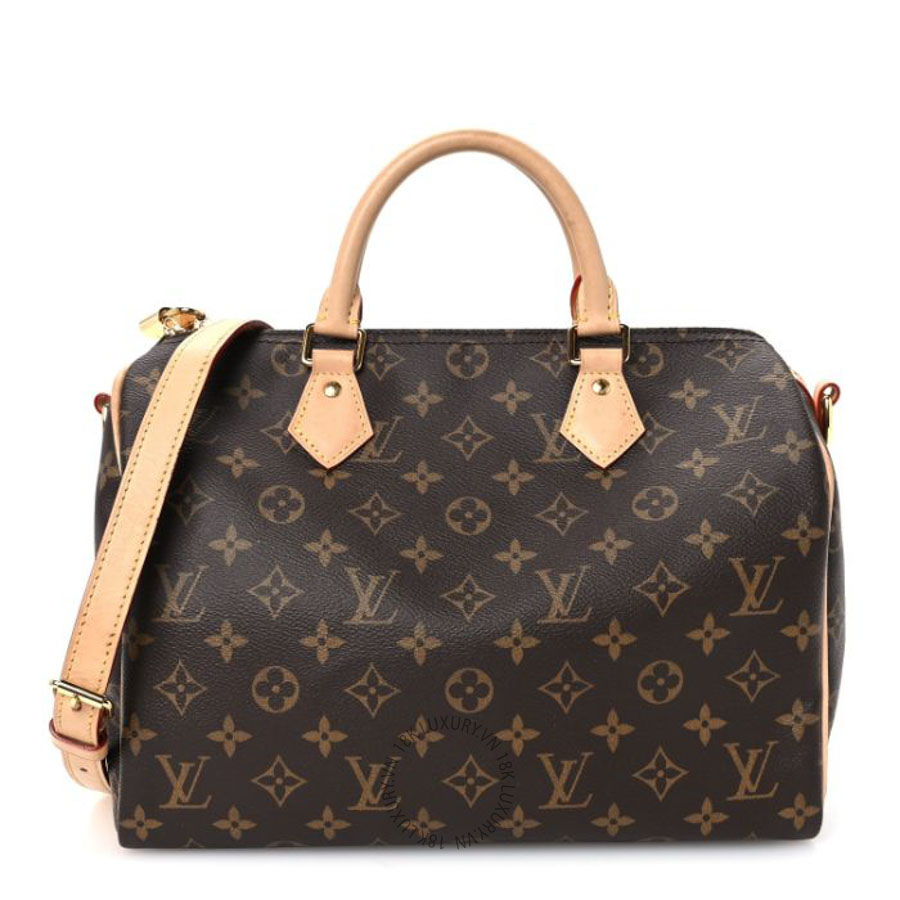 Túi trống xách đeo chéo Louis Vuitton Monogram Speedy Bandouliere 30 QWE602