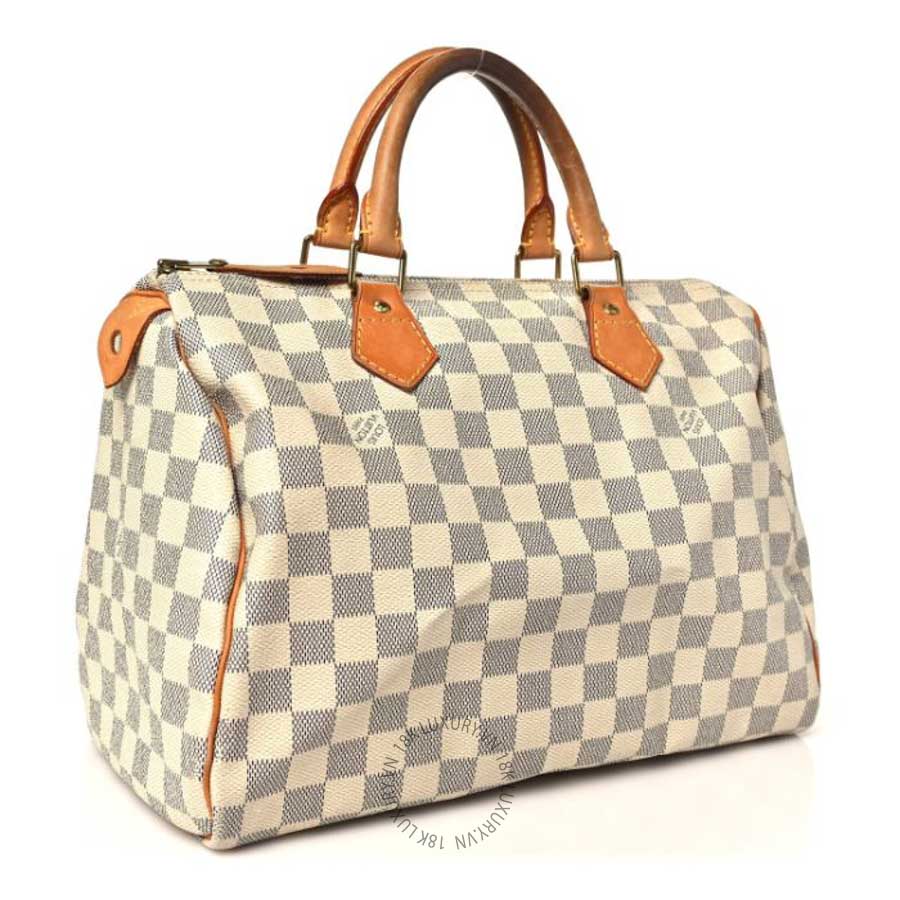 Túi trống xách đeo chéo LV Damier Azur Speedy 30 QWE803