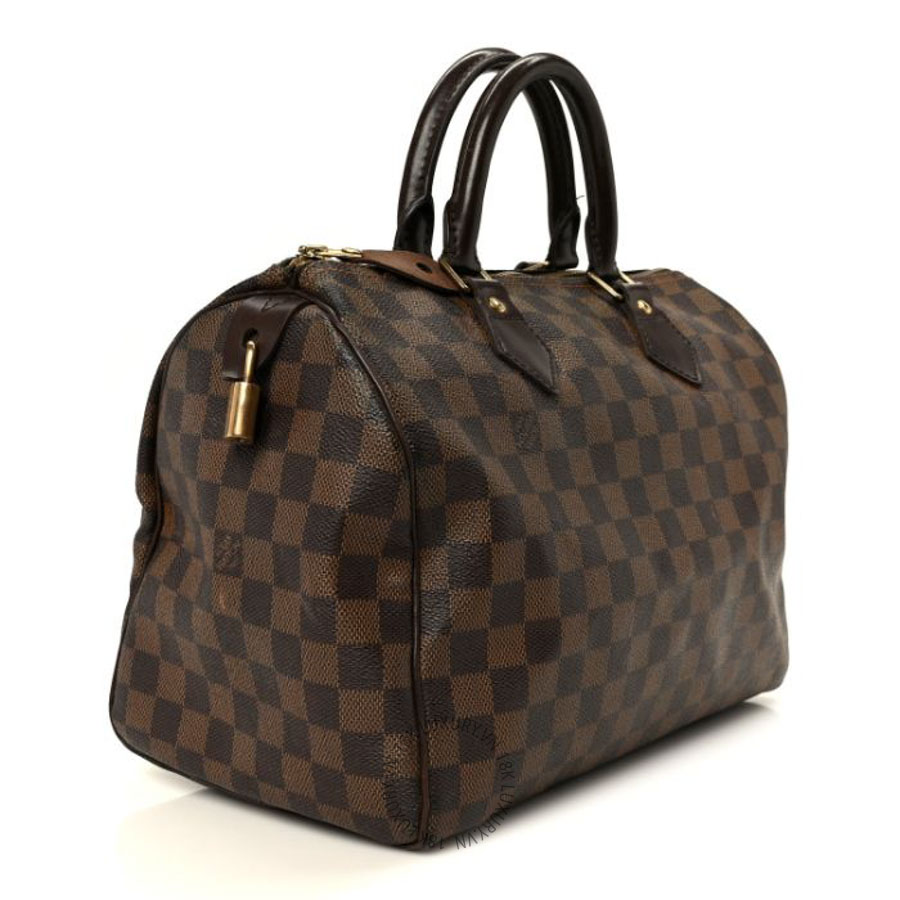 Túi trống xách đeo chéo LV Damier Ebene Speedy 30 QWE1021
