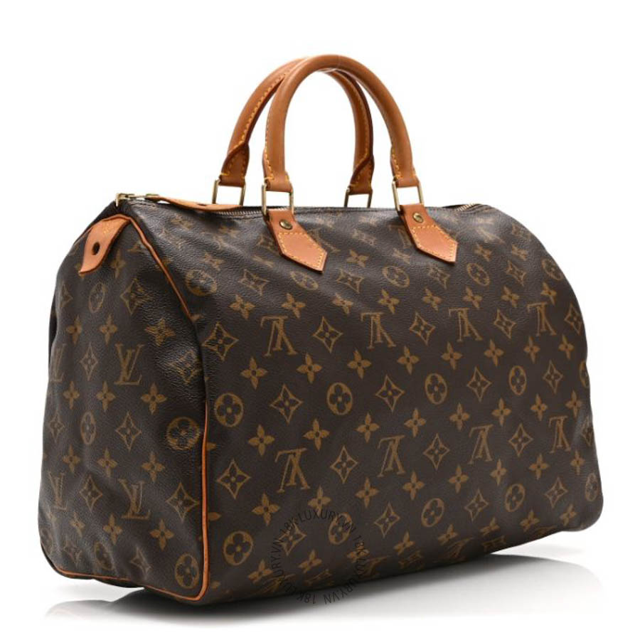 Túi trống xách đeo chéo LV Monogram Speedy 35 QWE811