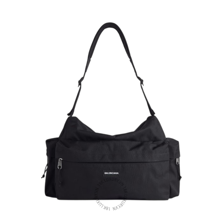 Túi Xách Balenciaga Men's Explorer Multipocket Weekender Medium in Black 8106522JMF71000 BCA065