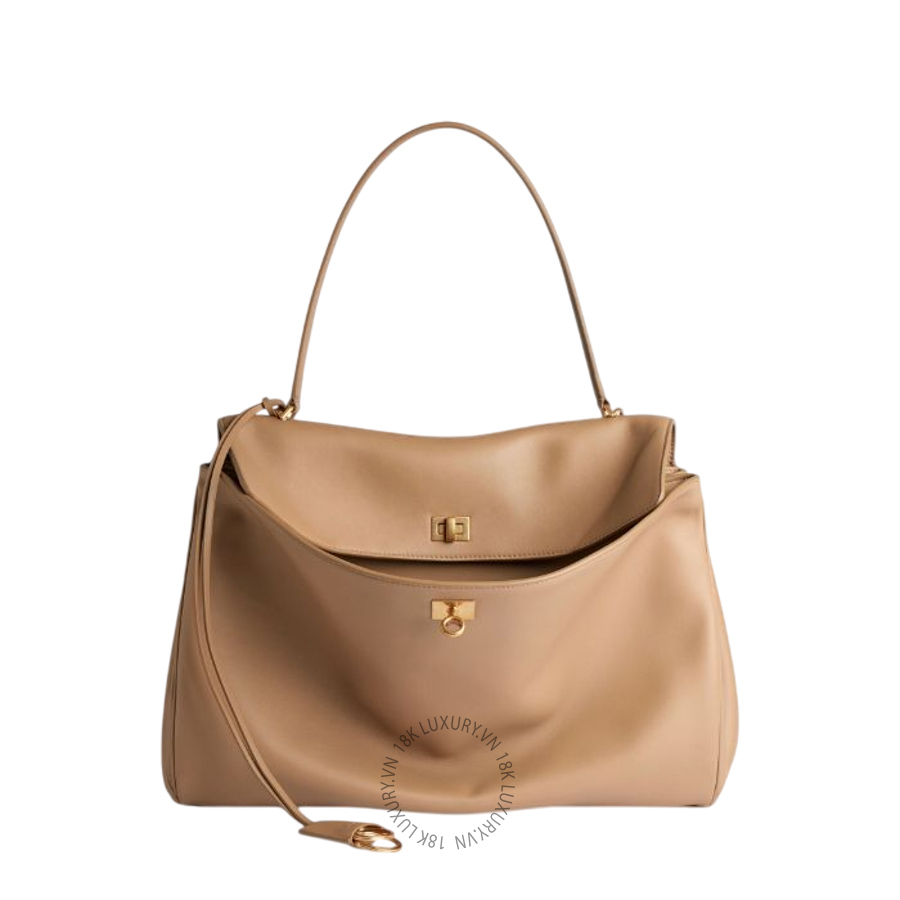 Túi Xách Balenciaga Rodeo Handbag Large in Latte 7897442AA4V2621 BCA104
