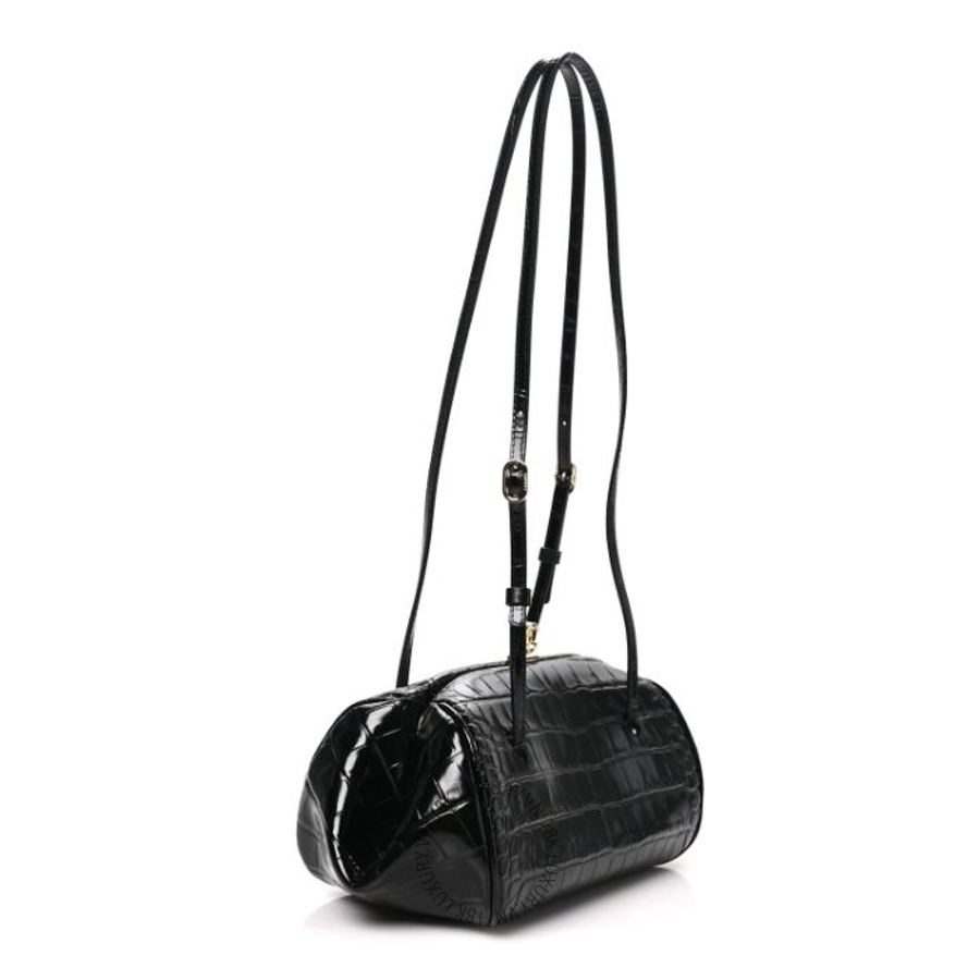 Túi xách Chanel Calfskin Crocodile Embossed Pretty CC Clutch With Strap Black FPTC741