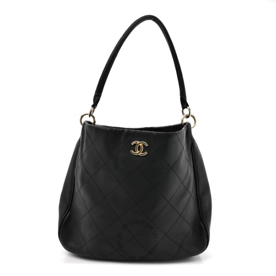 Túi Xách Chanel Calfskin Stitched Hobo Black CVB035