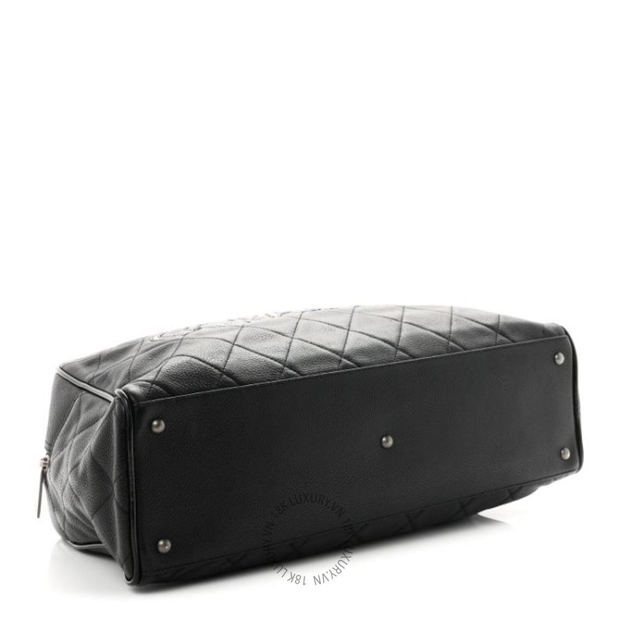 Túi Xách Chanel Caviar Patent Quilted Large Bowler Black CVB588 8 Túi Xách Chanel Caviar Patent Quilted Large Bowler Black CVB588
