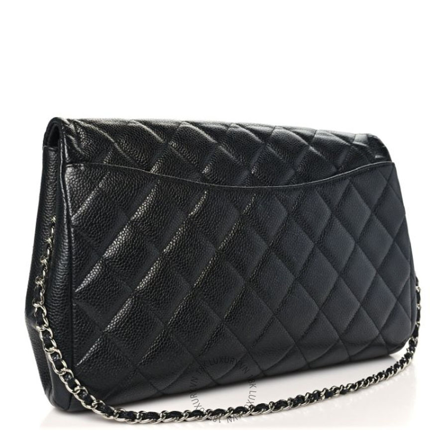 Túi xách Chanel Caviar Quilted Clutch With Chain Flap Black FPTC765