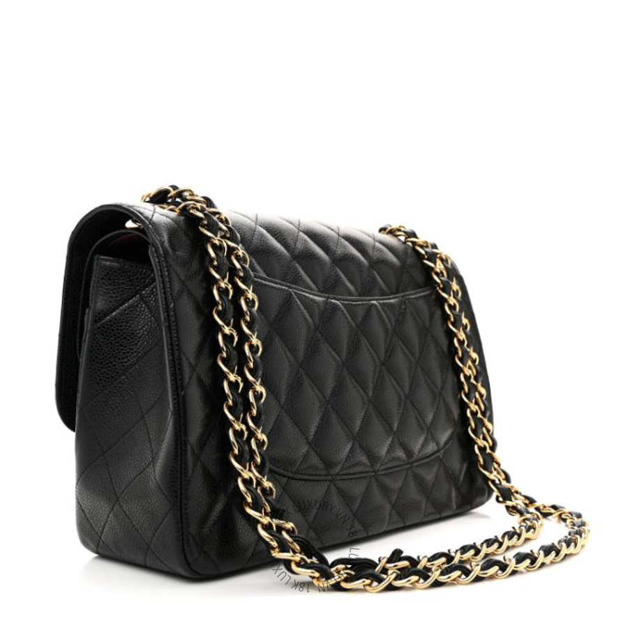Túi xách Chanel Caviar Quilted Jumbo Double Flap Black FPTC362