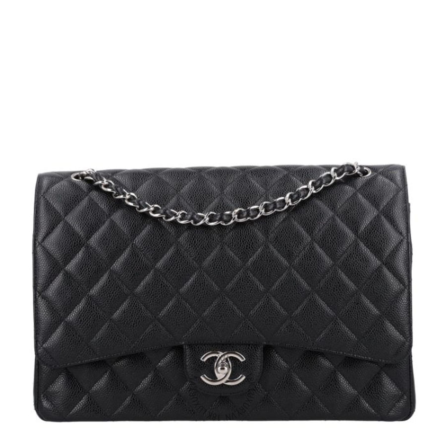 Túi xách Chanel Caviar Quilted Maxi Double Flap Black FPTC1100