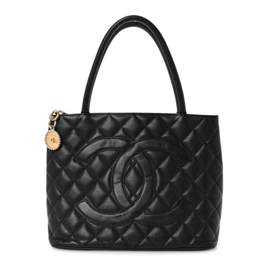 Túi xách Chanel Caviar Quilted Medallion Tote Black FPTC201
