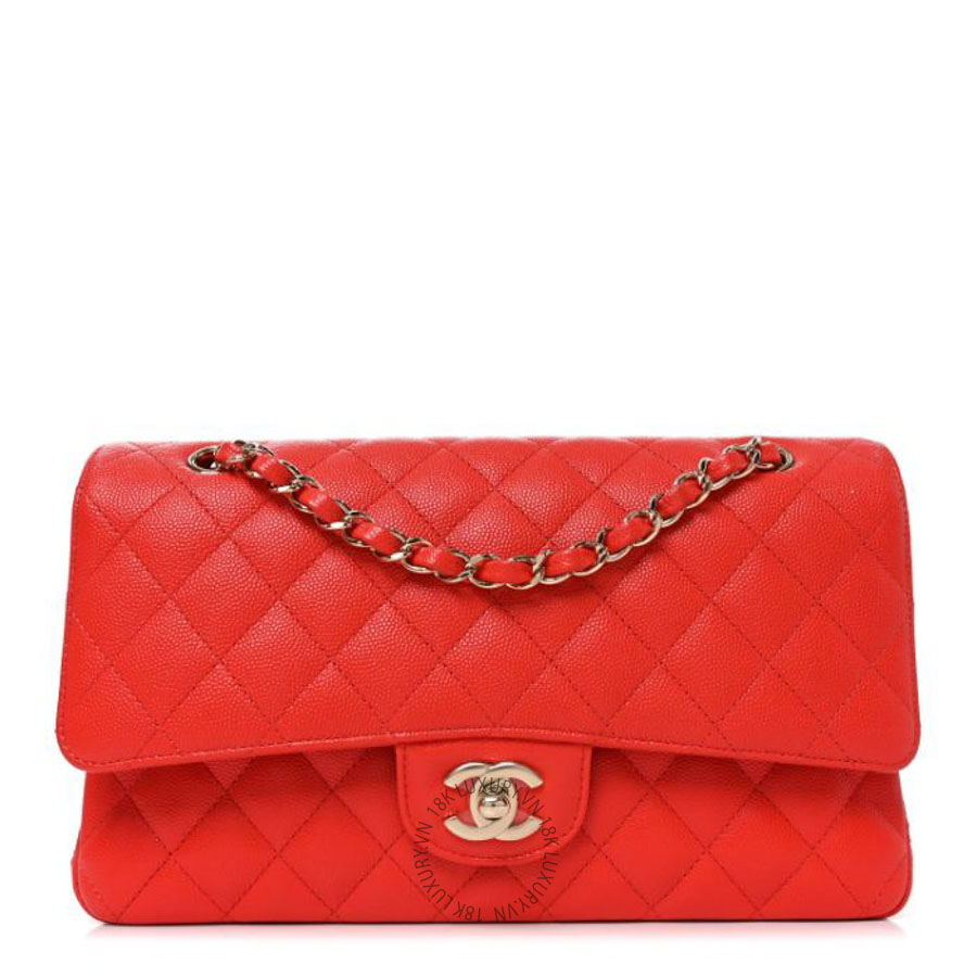 Túi xách Chanel Caviar Quilted Medium Double Flap Red FPTC078