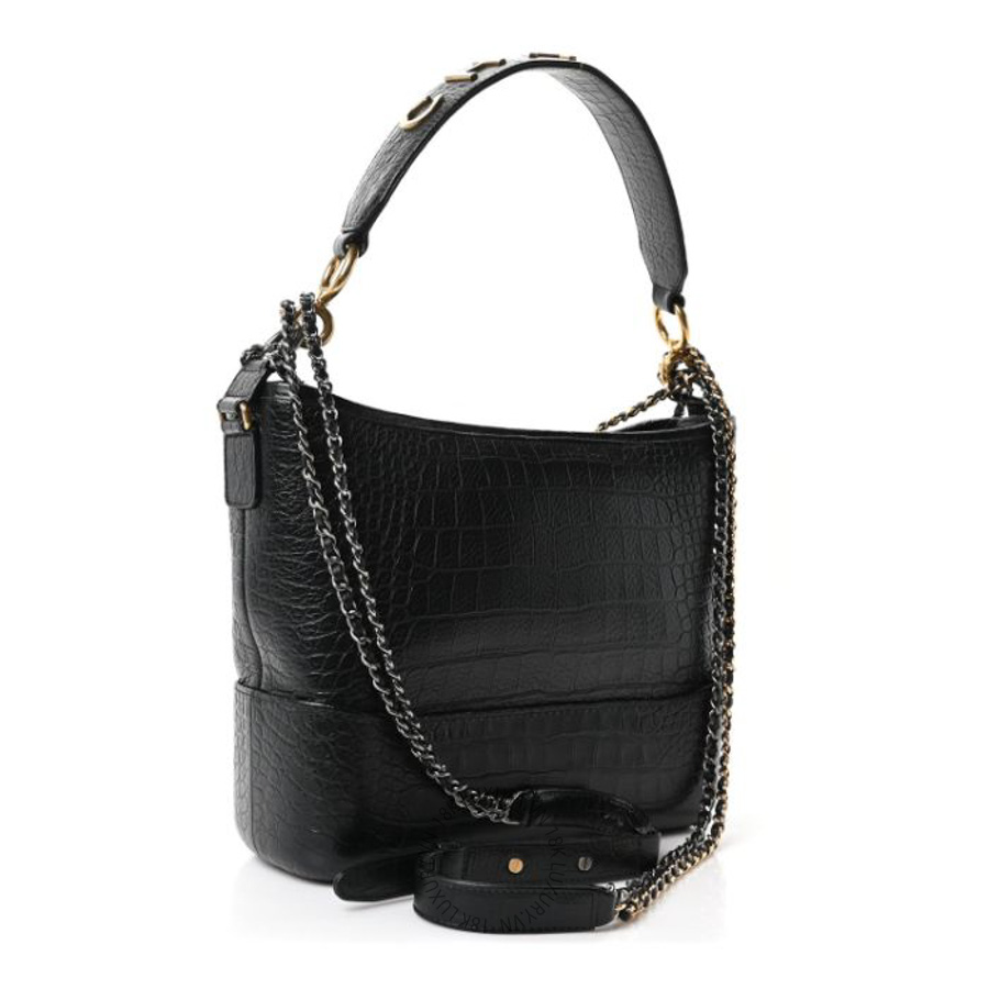Túi xách Chanel Crocodile Embossed Calfskin Medium Gabrielle Cocodile Hobo Black FPTC752