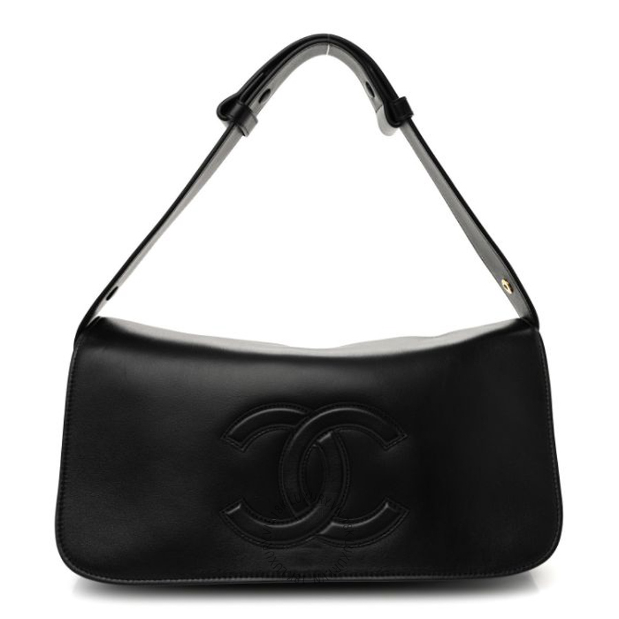 Túi Xách Chanel Lambskin CC Maxi Messenger Bag Black CVB1099
