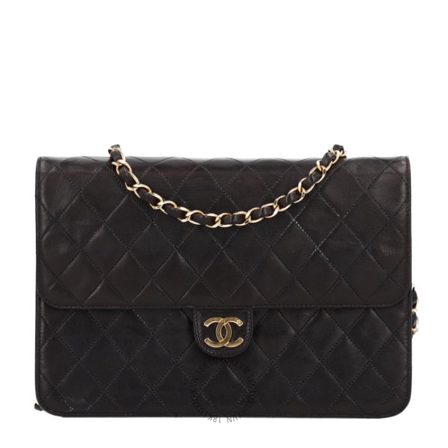 Túi xách Chanel Lambskin Medium Double Flap Dark Brown FPTC234