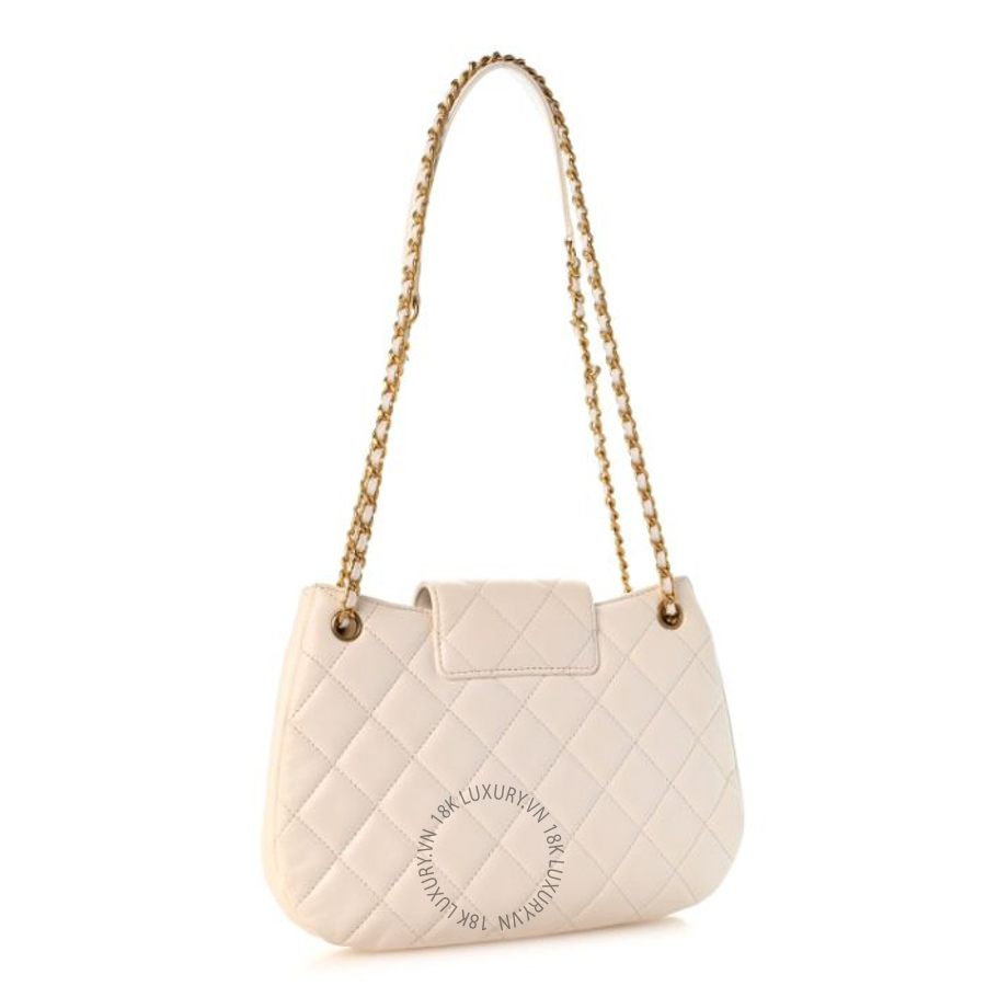 Túi xách Chanel Lambskin Quilted Giant CC Shoulder Bag White FPTC791
