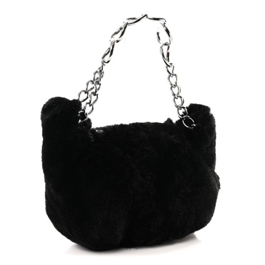 Túi Xách Chanel Lapin Rabbit Fur Shoulder Bag Black CVB1093