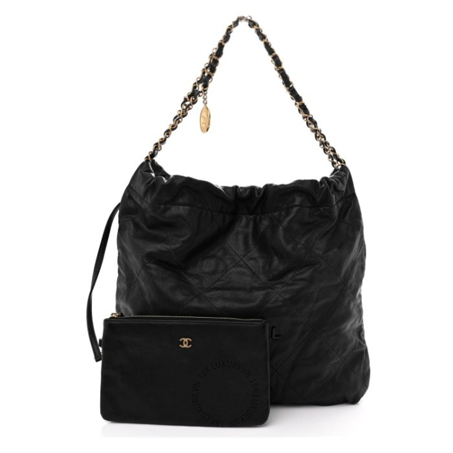 Túi Xách Chanel Shiny Caviar Quilted Monochrome Small Chanel 22 Black CVB1124