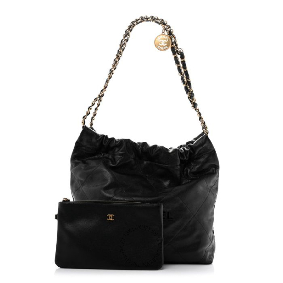 Túi Xách Chanel Shiny Caviar Quilted Monochrome Small Chanel 22 Black CVB600