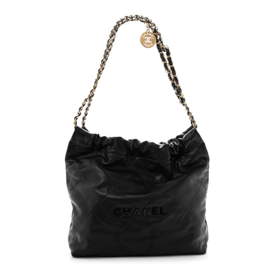Túi Xách Chanel Shiny Caviar Quilted Monochrome Small Chanel 22 Black CVB600