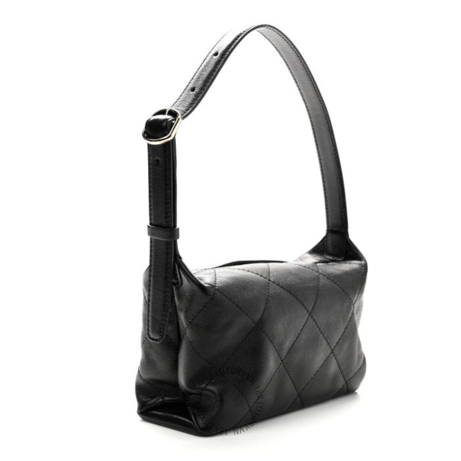 Túi xách Chanel Shiny Lambskin Quilted Large Hobo Bag Black FPTC780