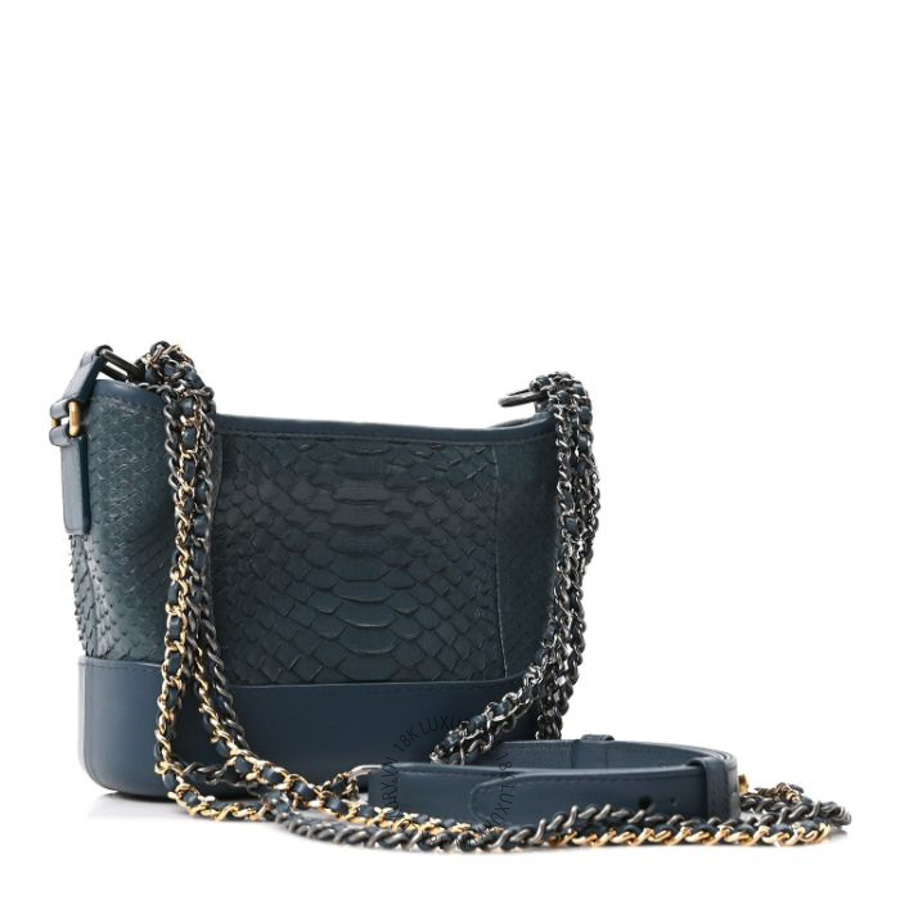 Túi Xách Chanel Snakeskin Small Gabrielle Hobo Blue CVB064