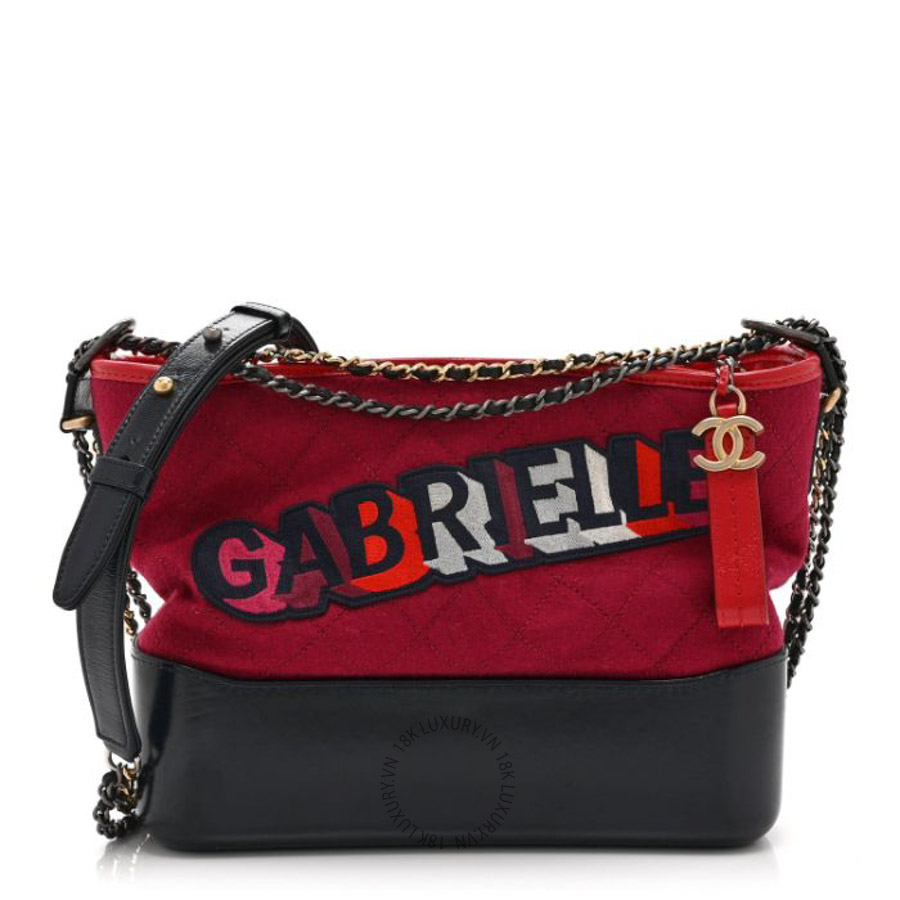 Túi xách Chanel Wool Calfskin Quilted Medium Gabrielle Hobo Red FPTC281