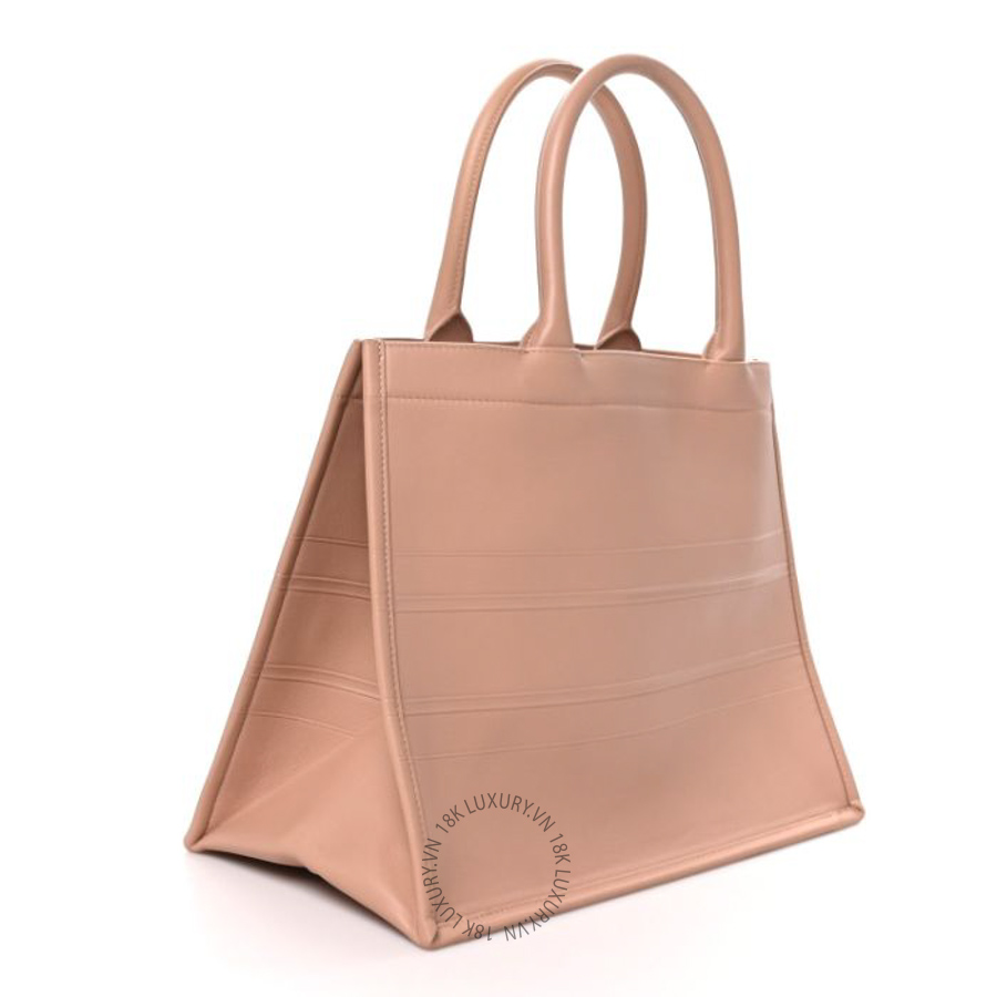 Túi xách Christian Dior Calfskin Embossed Medium Book Tote Rose de Vents FPTD179