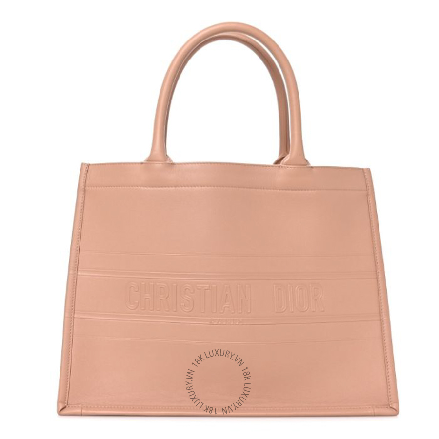 Túi xách Christian Dior Calfskin Embossed Medium Book Tote Rose de Vents FPTD179