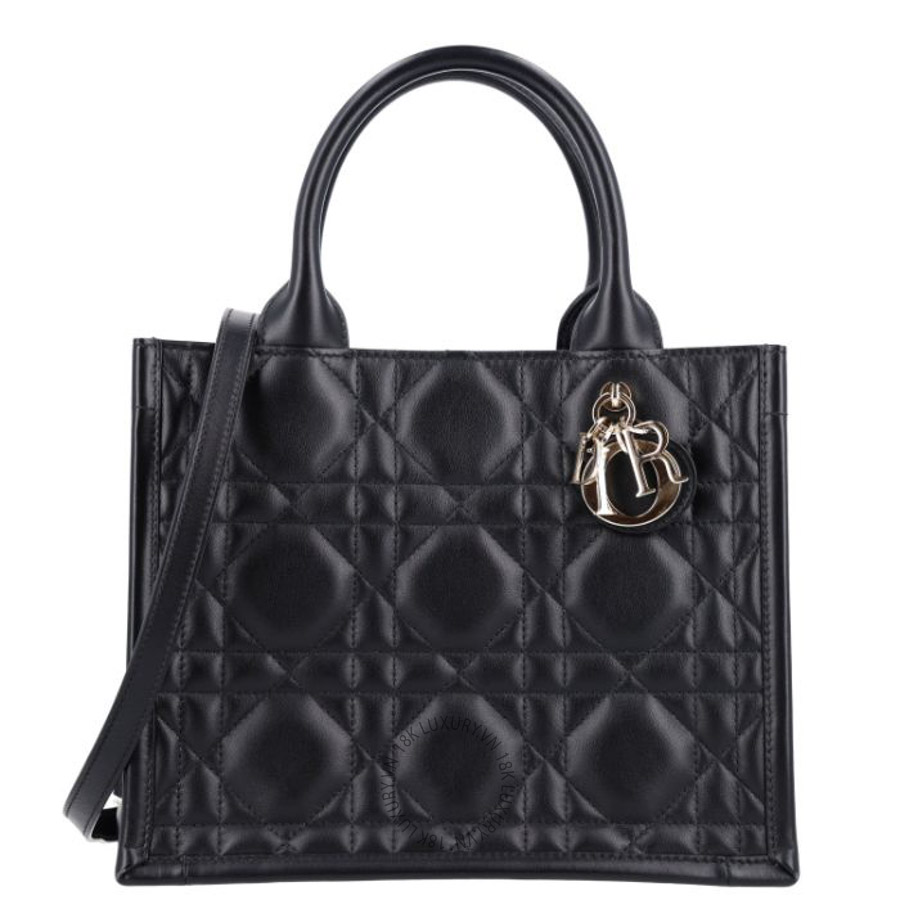 Túi xách Christian Dior Calfskin Macro Cannage Small Book Tote Black DIO165