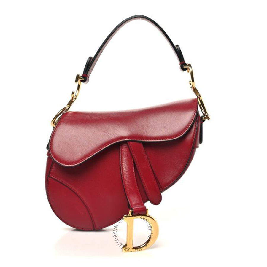 Túi xách Christian Dior Calfskin Mini Saddle Bag Red DIO274