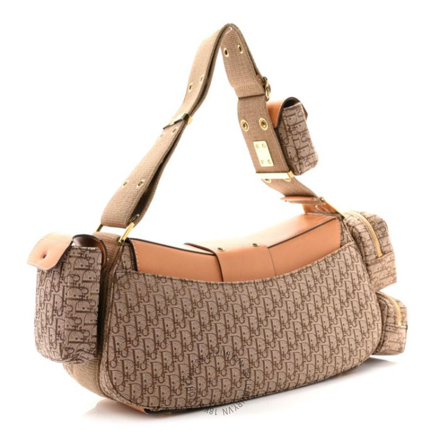 Túi xách Christian Dior Calfskin Monogram Street Chic Columbus Beige DIO261
